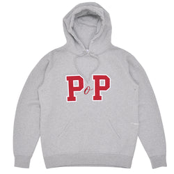 Pop Trading Company - College P Hooded Sweat (Grey Heather)