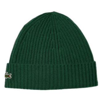Lacoste - Rib Knit Brushed Wool Beanie (Pine Green)