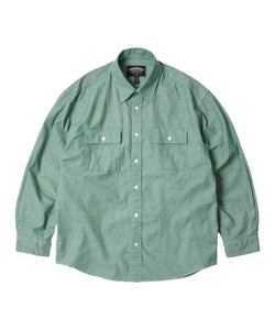 FrizmWORKS - Cigarette Pocket Chambray Shirt (Green)