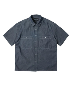 FrizmWORKS - Chambray Big Pocket Half Shirt (Indigo)