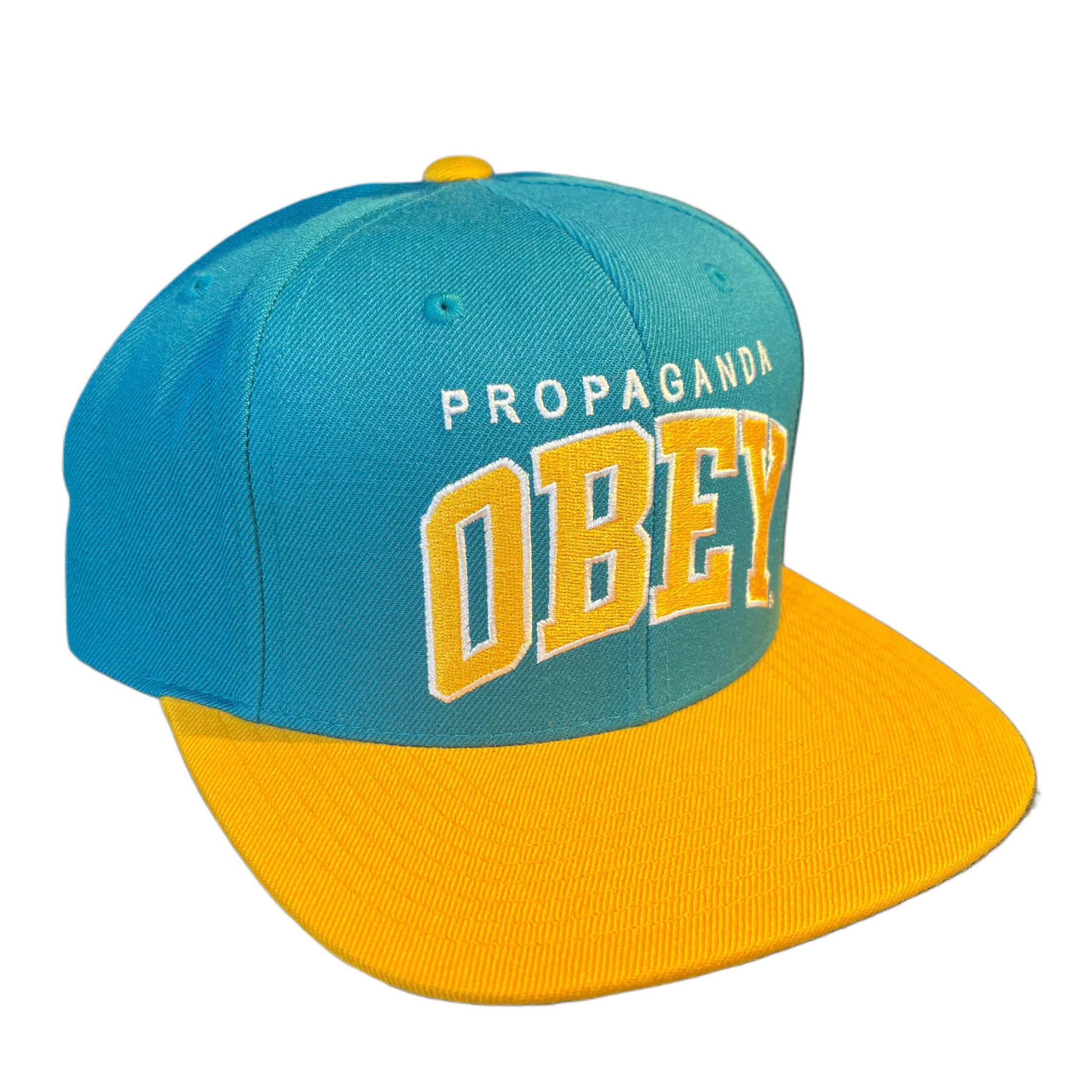 OBEY - Snapback Cap (Aqua/Gold)