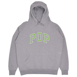 Pop Trading Company - Arch Hooded Sweat (Light Heather Grey)