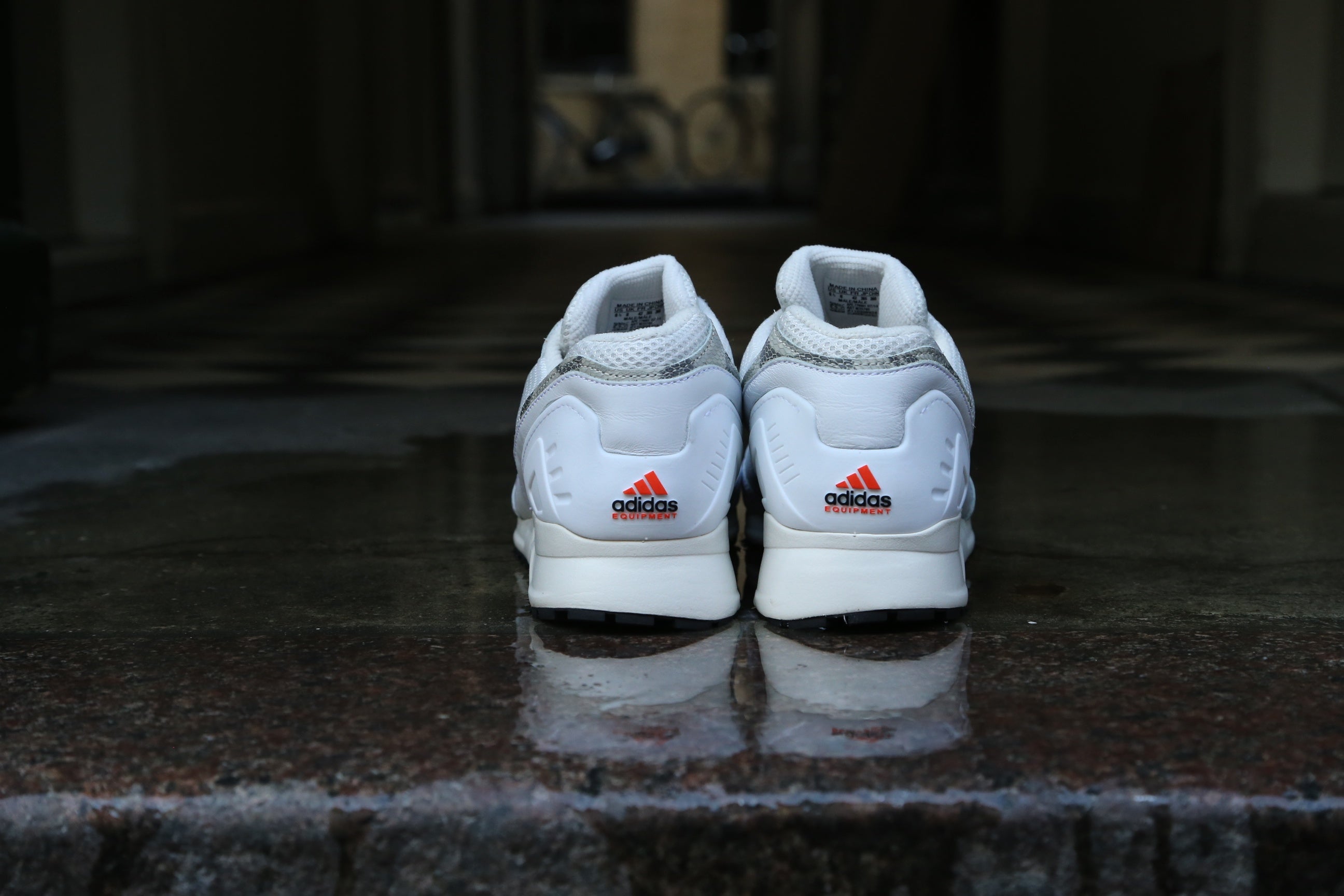 Adidas Equipment - Running Cushion 91 (Neo White/Chalk White & Collegiate Orange)