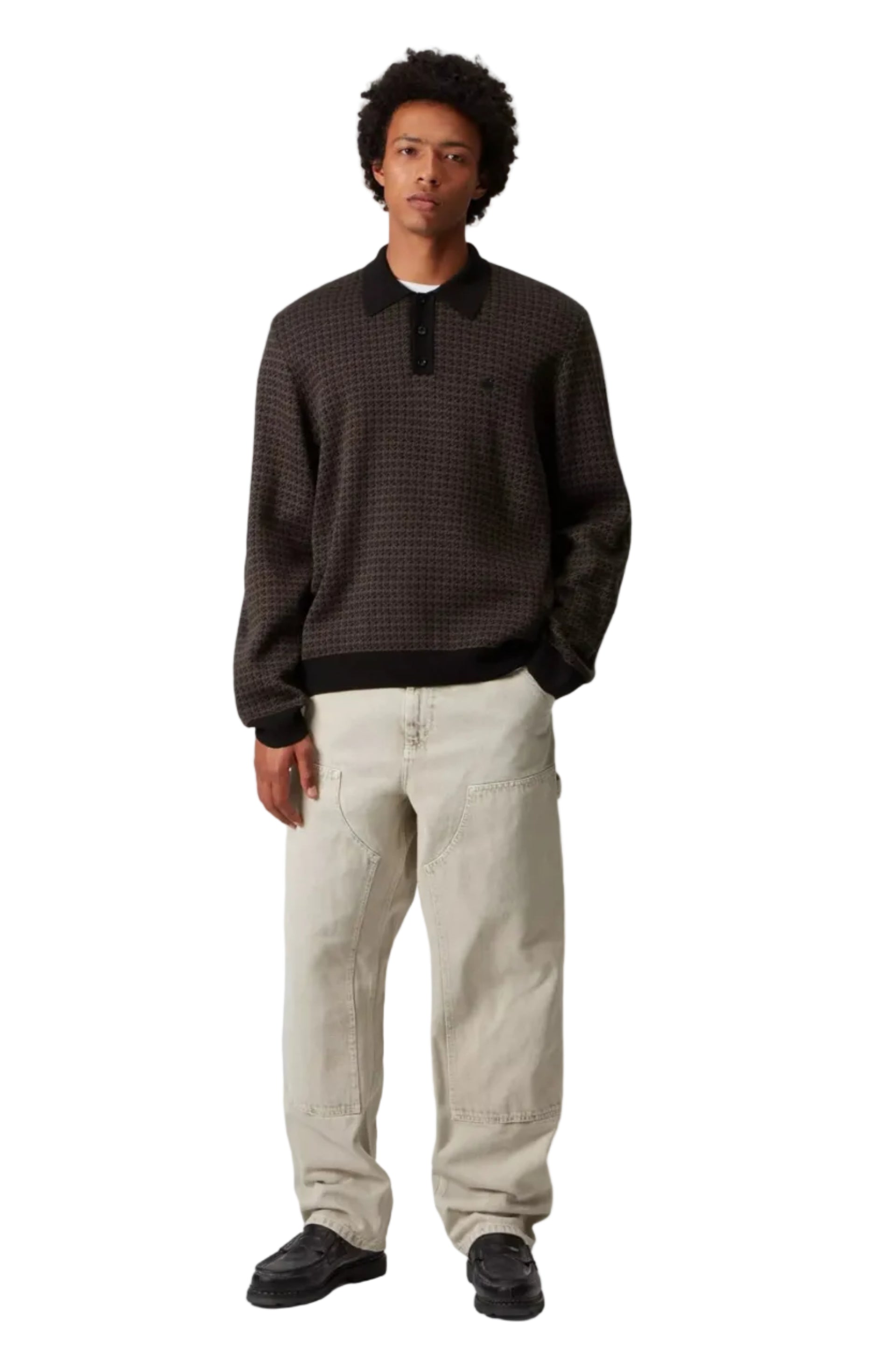 Carhartt WIP - L/S Lowis Polo (Lowis Houndstooth / Vitola Heather)