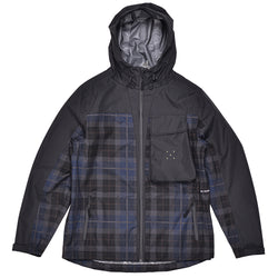 Pop Trading Company - Big Pocket Hooded Jacket (Black/Navy Check)