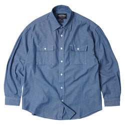 FrizmWORKS - Cigarette Pocket Chambray Shirt (Blue)
