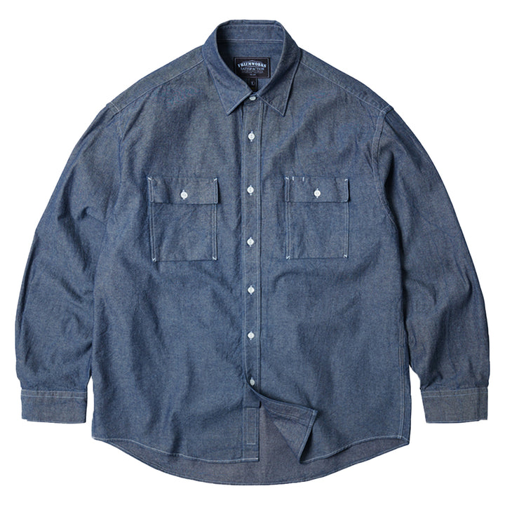 FrizmWORKS - Cigarette Pocket Chambray Shirt (Indigo)