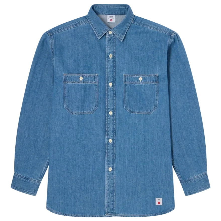 Edwin - Work Shirt Ls-Blue (Light Used Blue)