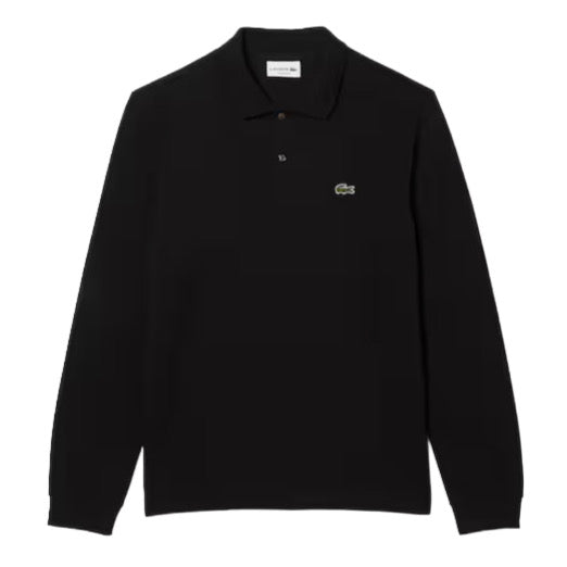 Lacoste - Long Sleeved Ribbed Collar Shirt (Black)