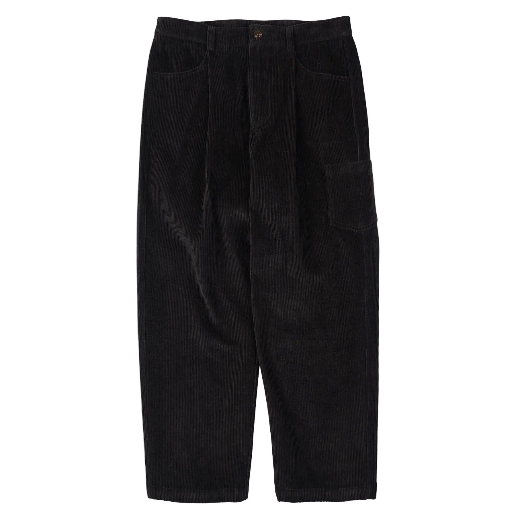 FrizmWorks - Corduroy Wide One Tuck Pants Charcoal