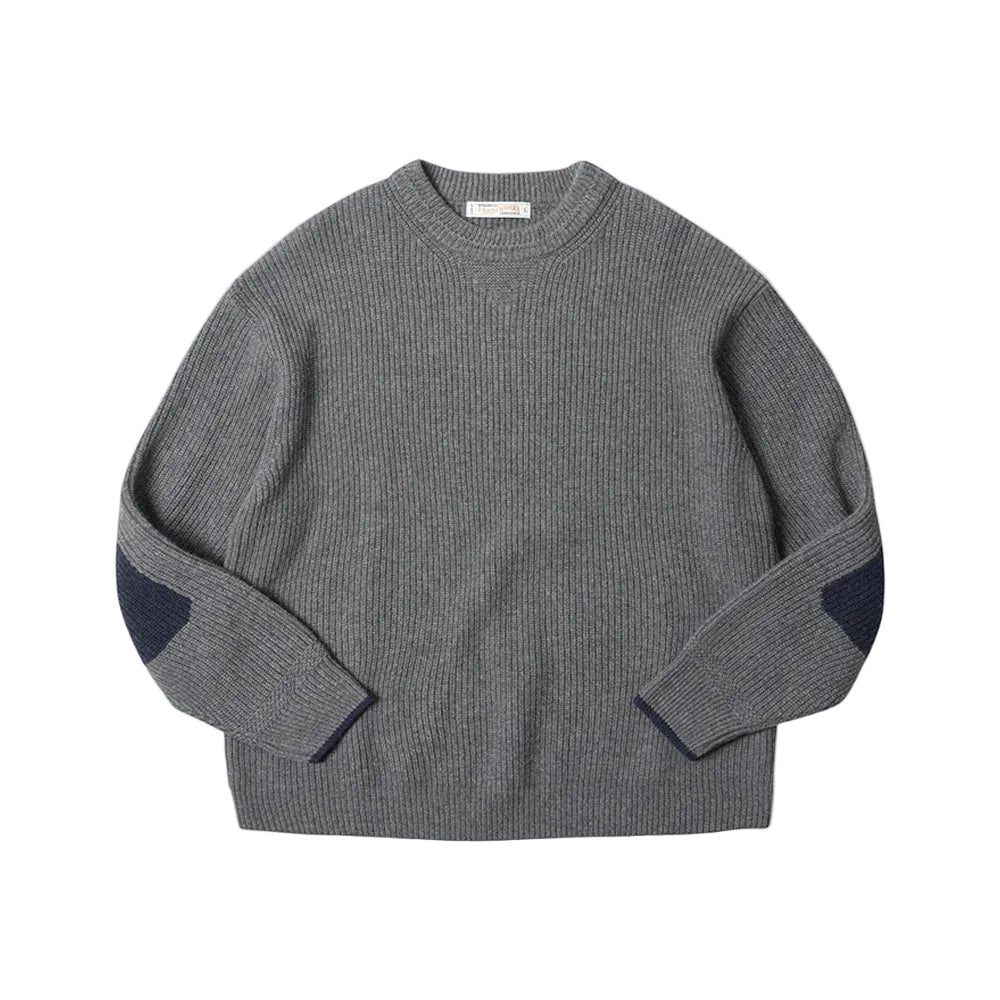 FrizmWorks - Patch Round Pullover Knit (Gray)