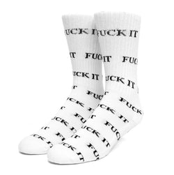 HUF - Fuck It Sock (White)