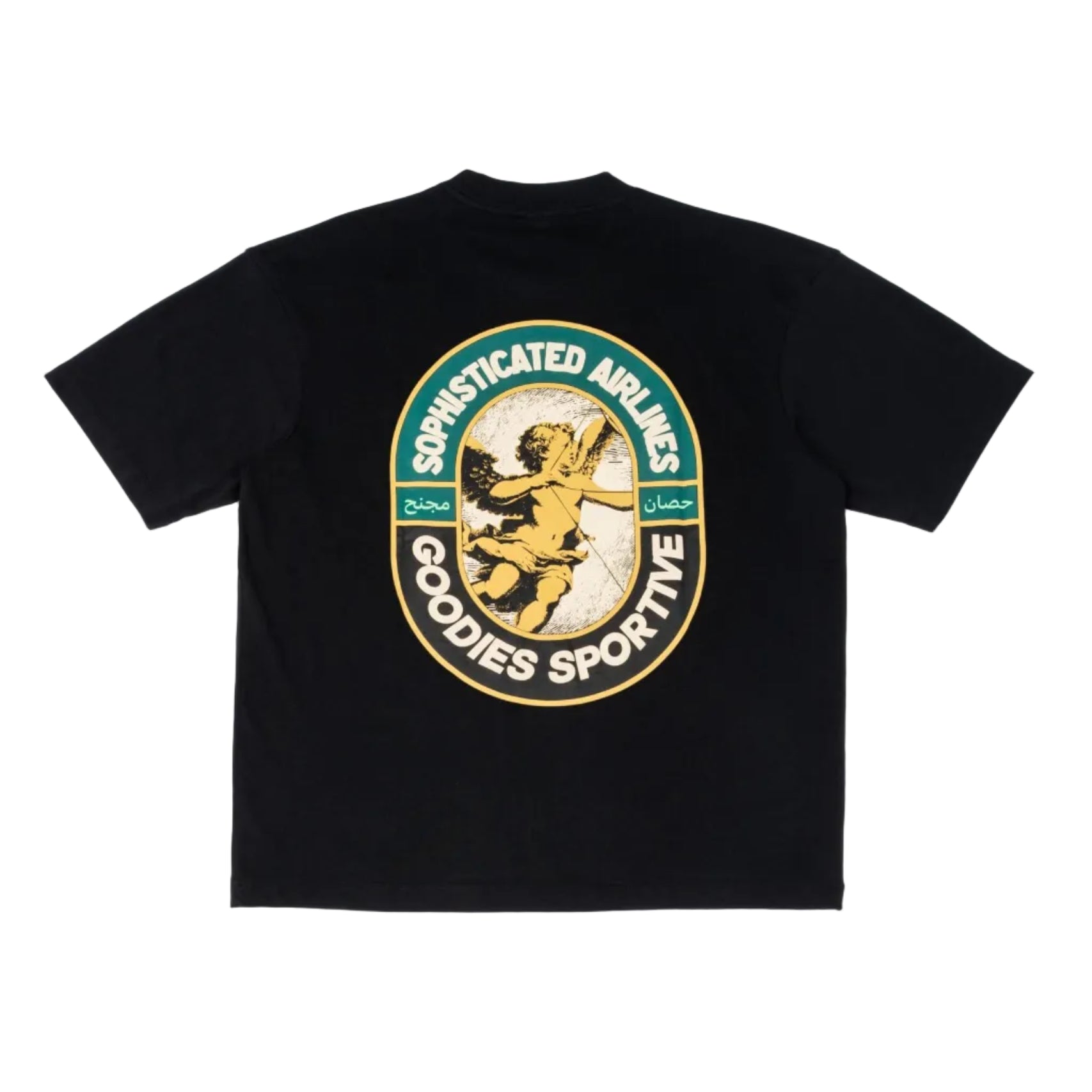 Goodies Sportive - Sophisticated Airlines Black Tee (Black)