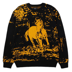 HUF - #5 Horse Crewneck Sweater (Black)