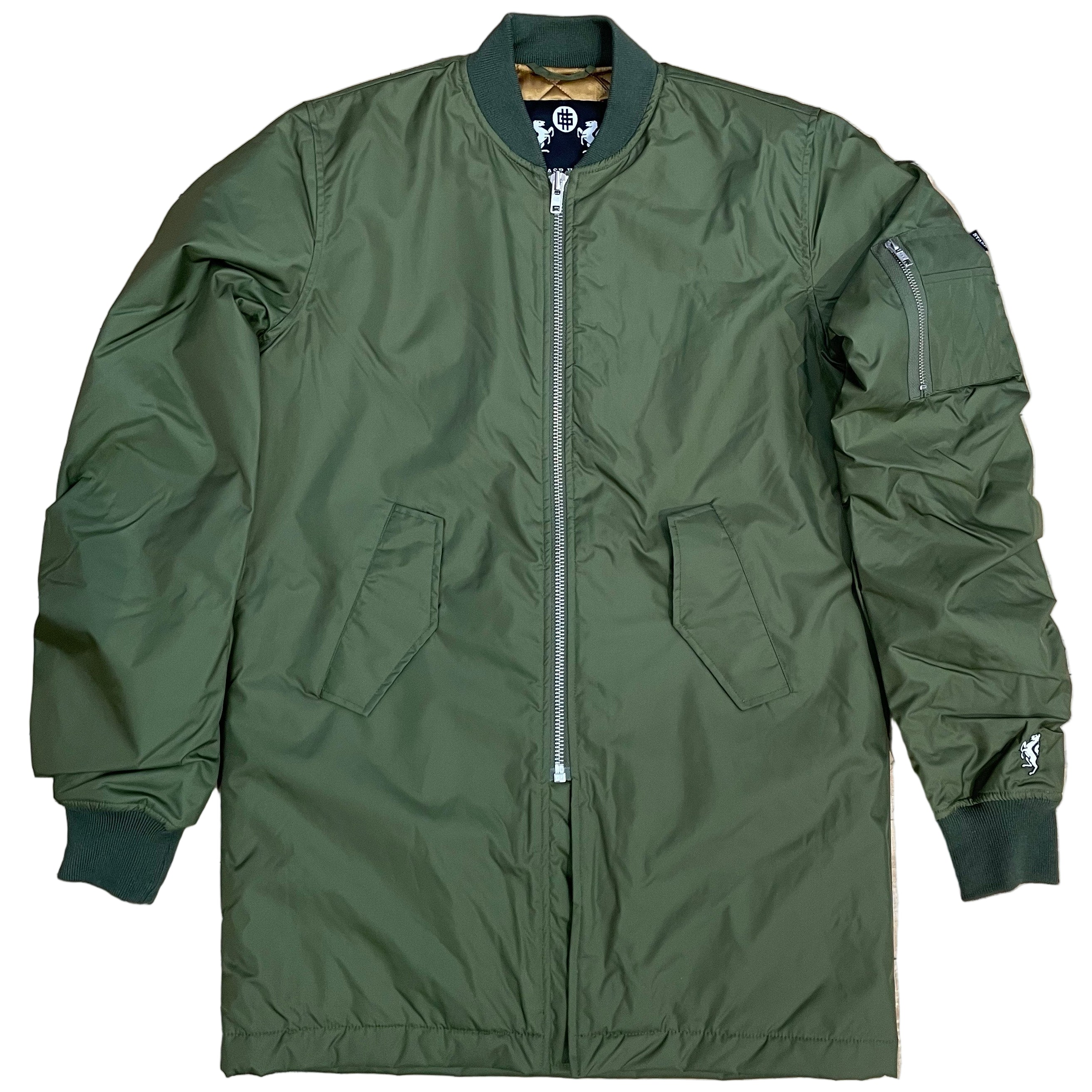 STASP WORKS - Long Bomber Jacket (Leaf Green)