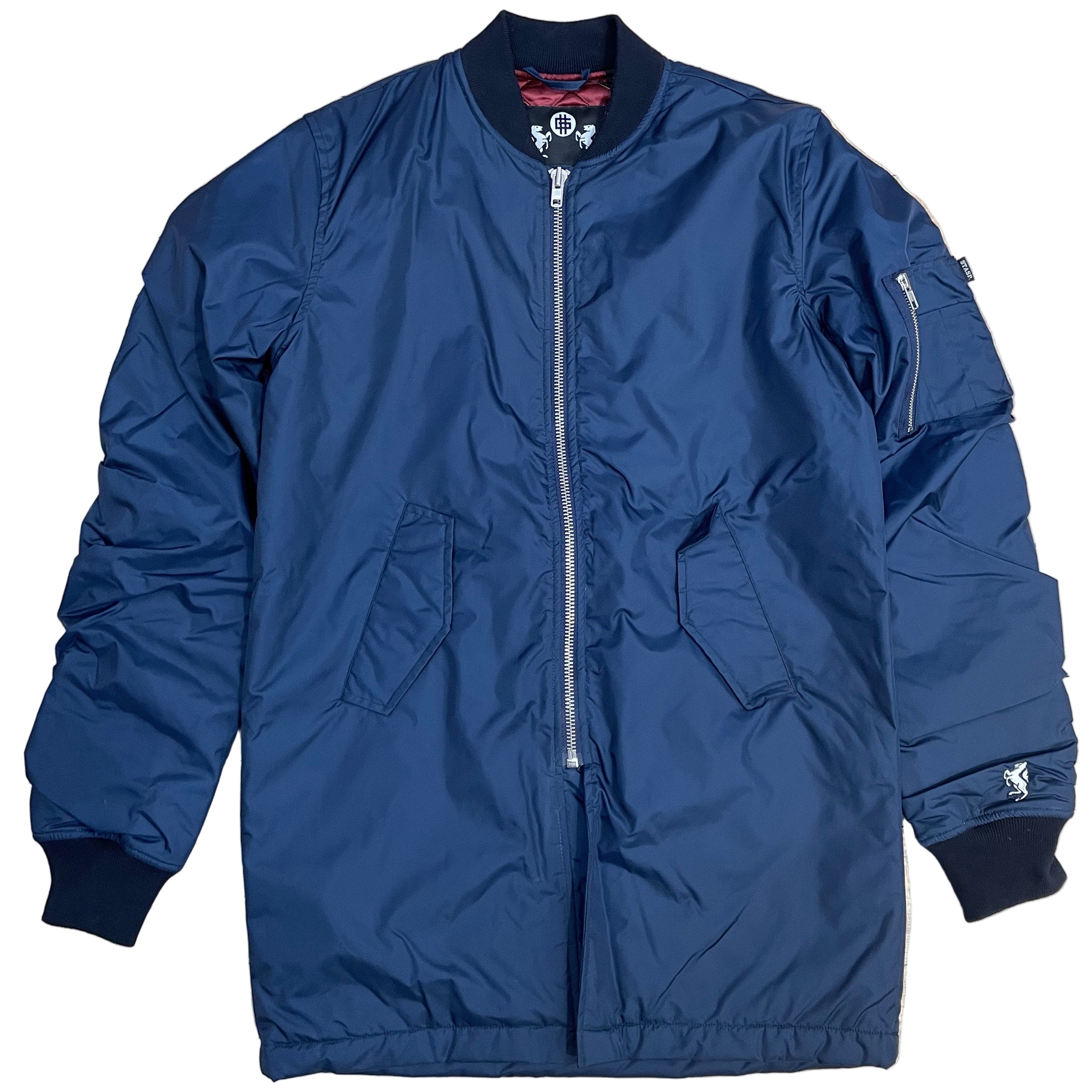 STASP WORKS - Long Bomber Jacket (Dark Sea)