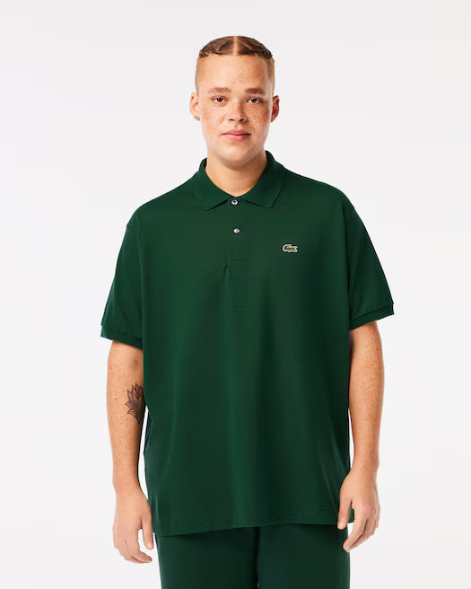 Lacoste - Short Sleeved Ribbed Collar Shirt (Pine Green)