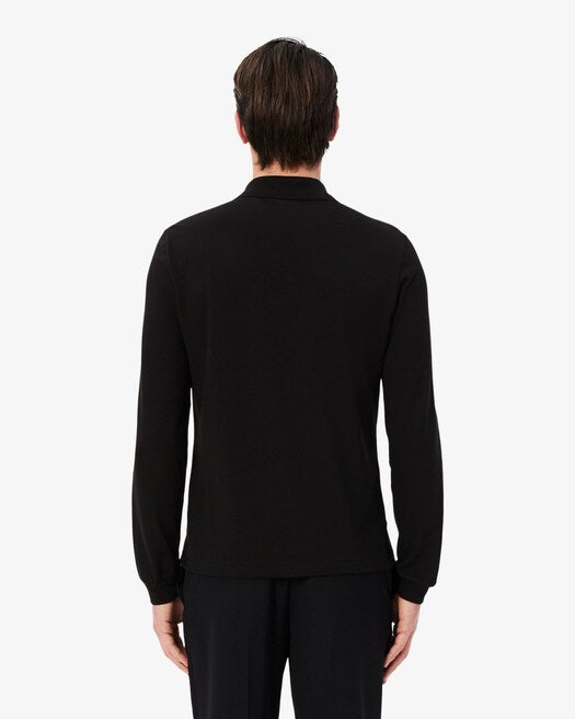 Lacoste - Long Sleeved Ribbed Collar Shirt (Black)