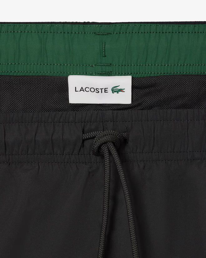 Lacoste - Quick-Dry Swim Trunks (Green/Black)