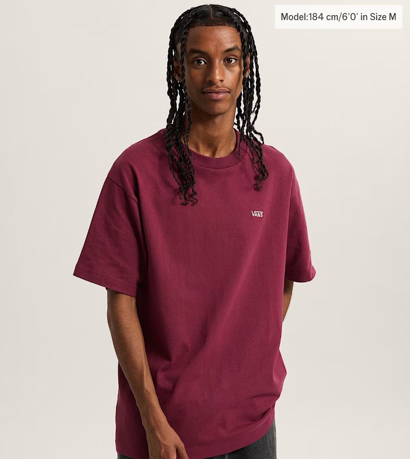 Vans - Left Chest II Logo T-Shirt (Burgundy)