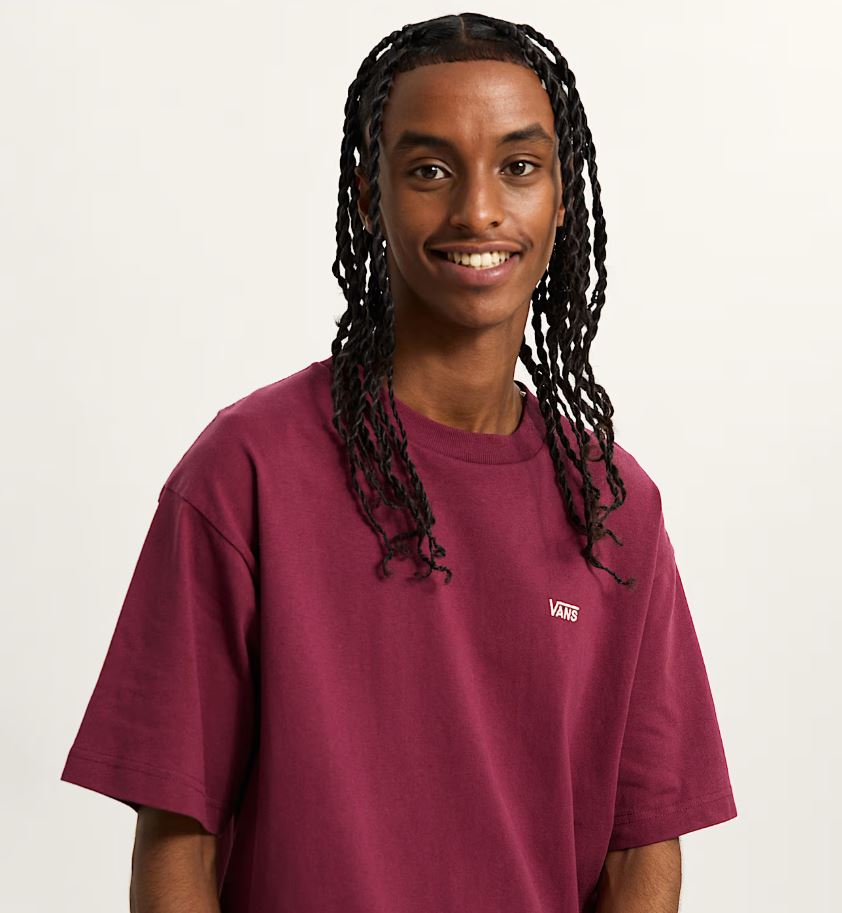 Vans - Left Chest II Logo T-Shirt (Burgundy)