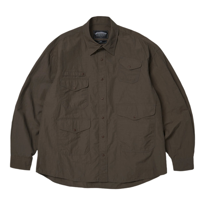 FrizmWORKS - Nylon Utility Pocket Shirt (Brown)