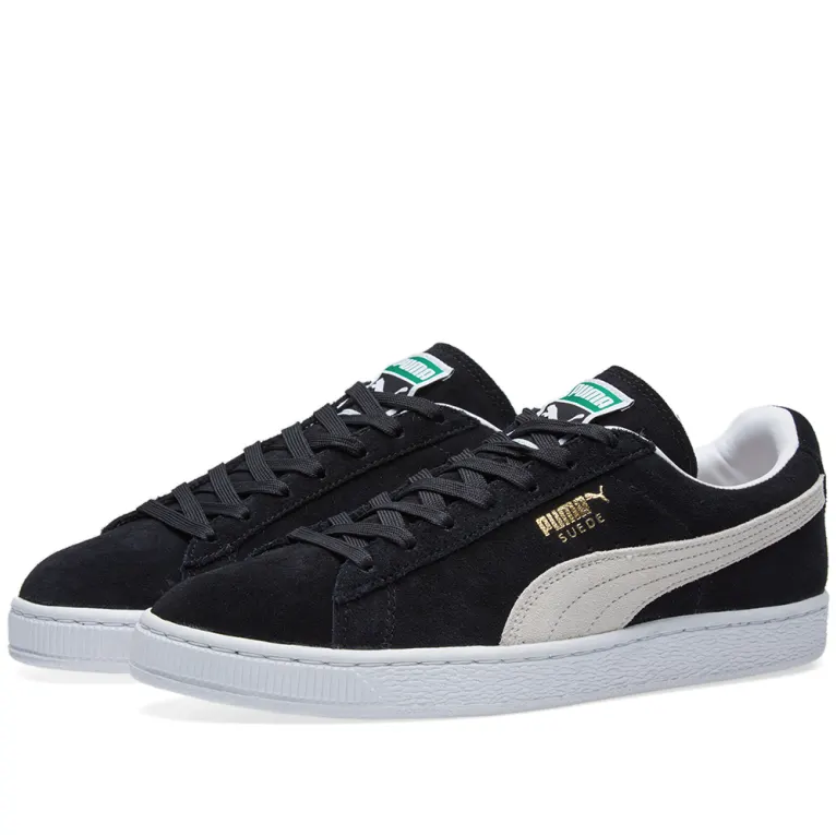 Puma suede classic black and white on sale