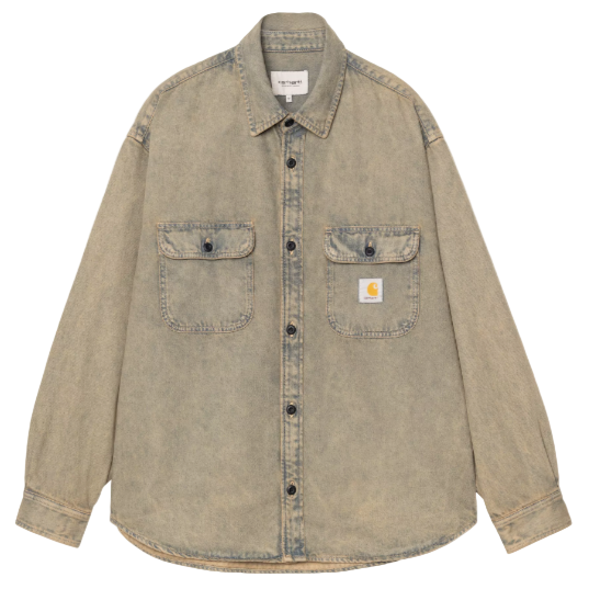 Carhartt WIP - Tigan Shirt Jac 'Smithtown' Denim (Blue / Leather, garment dyed)