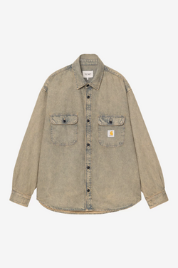 Carhartt WIP - Tigan Shirt Jac 'Smithtown' Denim (Blue / Leather, garment dyed)