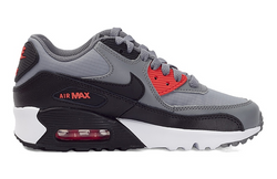 Nike Air Max 90 Mesh GS (Cool Grey/Black/Orange)