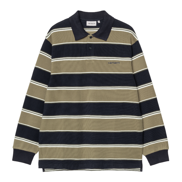 Carhartt WIP - L/S Malone Rugby Shirt (Malone Stripe/Brass)