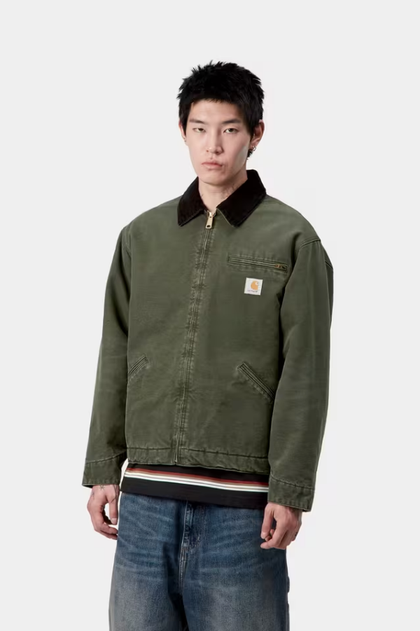 Carhartt WIP - OG Detroit Jacket (Olive/Black, Stone Canvas)