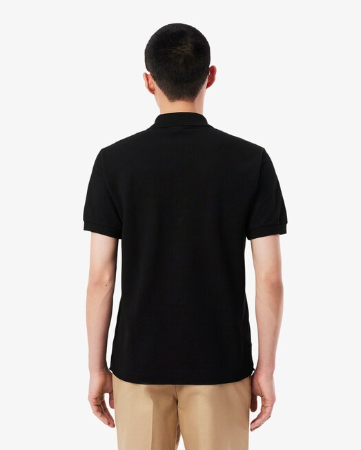 Lacoste - Short Sleeved Ribbed Collar Shirt (Black)