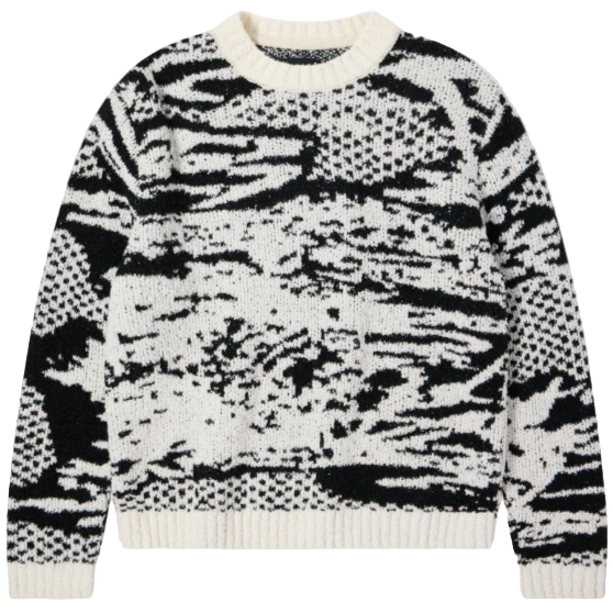 Edwin - Panku Sweater  (White/Black)