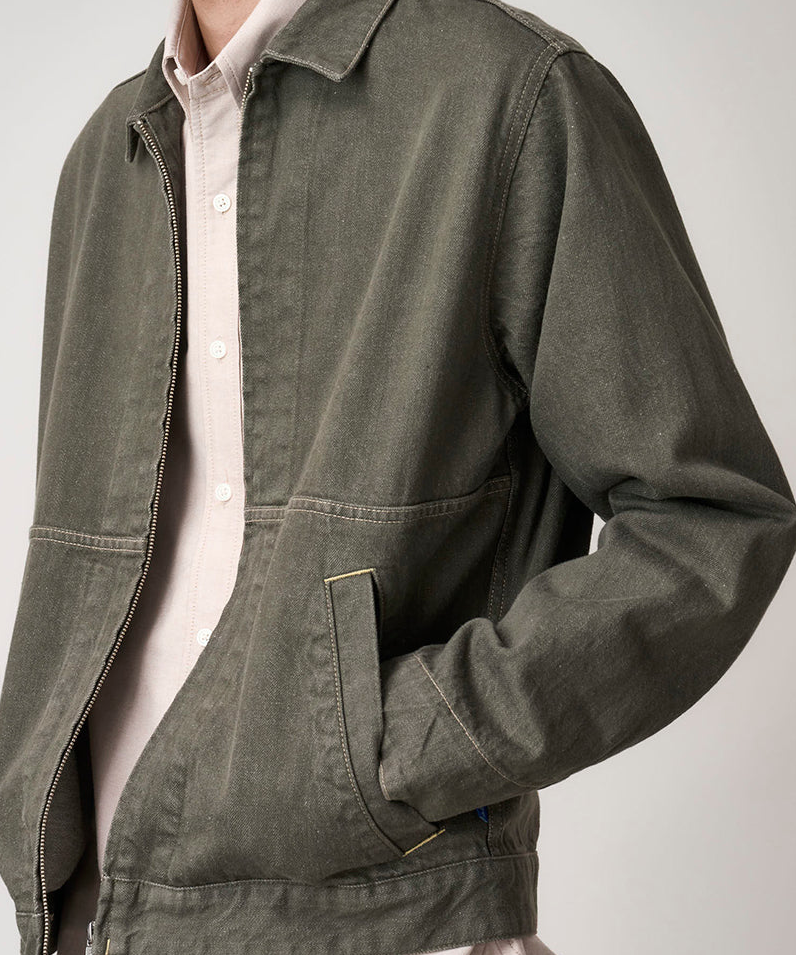 Gramicci - Japanese Slub Denim Jacket (Dark Sage)