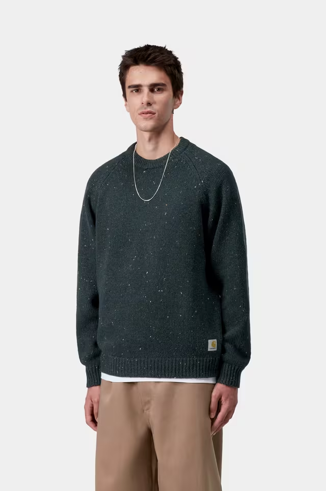 Carhartt WIP - Anglistic Sweater (Speckled Deep Lagoon)