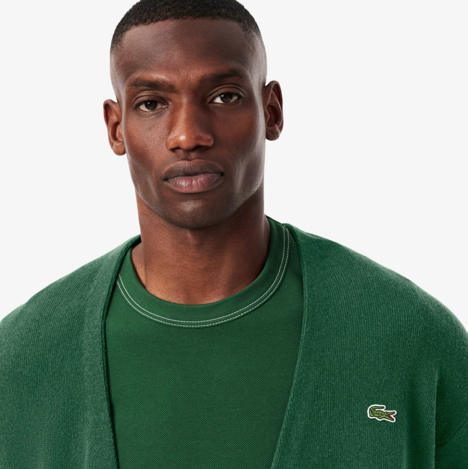 Lacoste - Men's Relaxed Fit Wool Cardigan (Green)