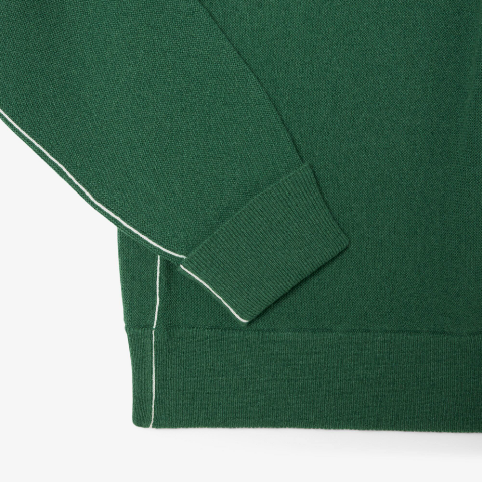 Lacoste - Men's Relaxed Fit Wool Cardigan (Green)