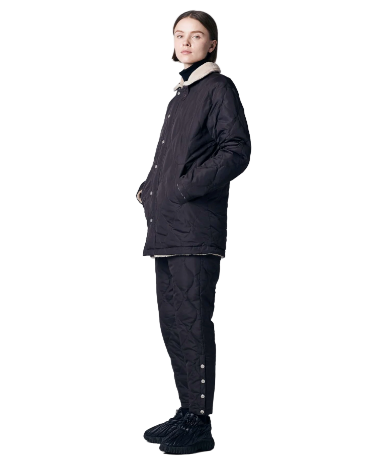 TAION - Unisex Military Reversible Down + Boa N-1 Type Jacket (D. Choco & Beige)