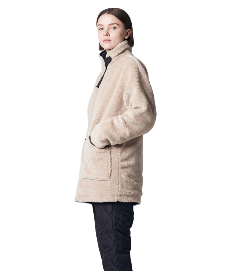 TAION - Unisex Military Reversible Down + Boa N-1 Type Jacket (D. Choco & Beige)