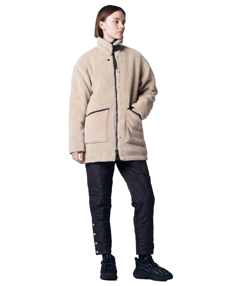 TAION - Unisex Military Reversible Down + Boa N-1 Type Jacket (D. Choco & Beige)