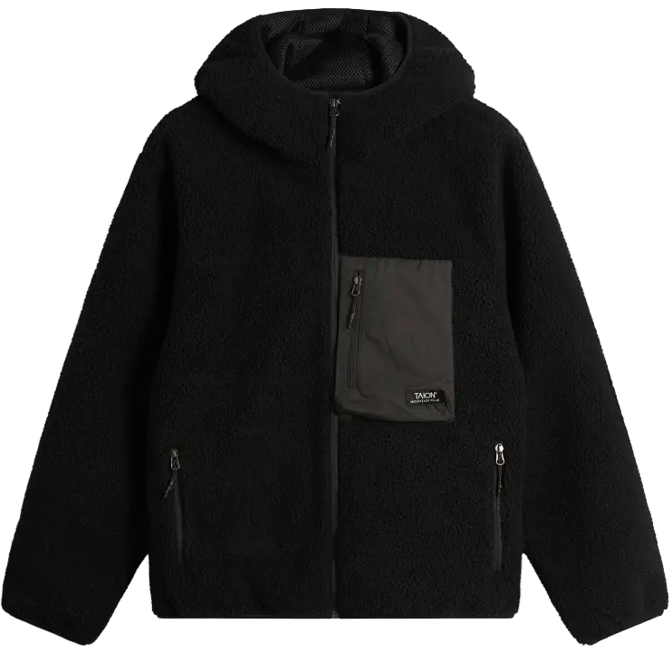 TAION - Mountain W-Zip ''BOA'' Hood Jacket (Black & Black)