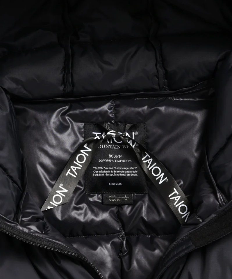 TAION - Unisex Long Mountain Packable Volume Down Hood Coat (Olive)