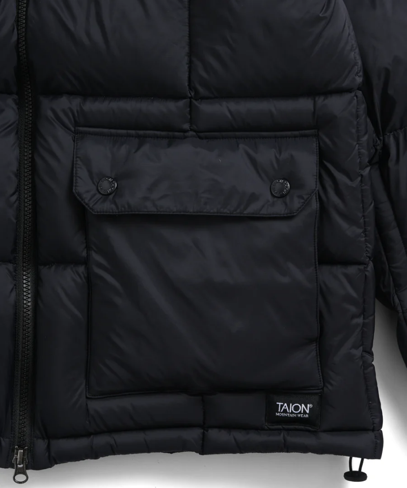 TAION - Unisex Mountain Packable Volume Down Jacket (Black)