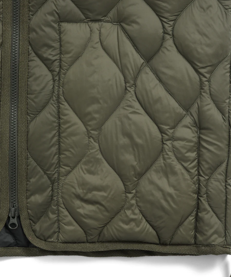 TAION - Unisex Military Hood W-Zip Down Jacket (Soft Shell) (Olive)