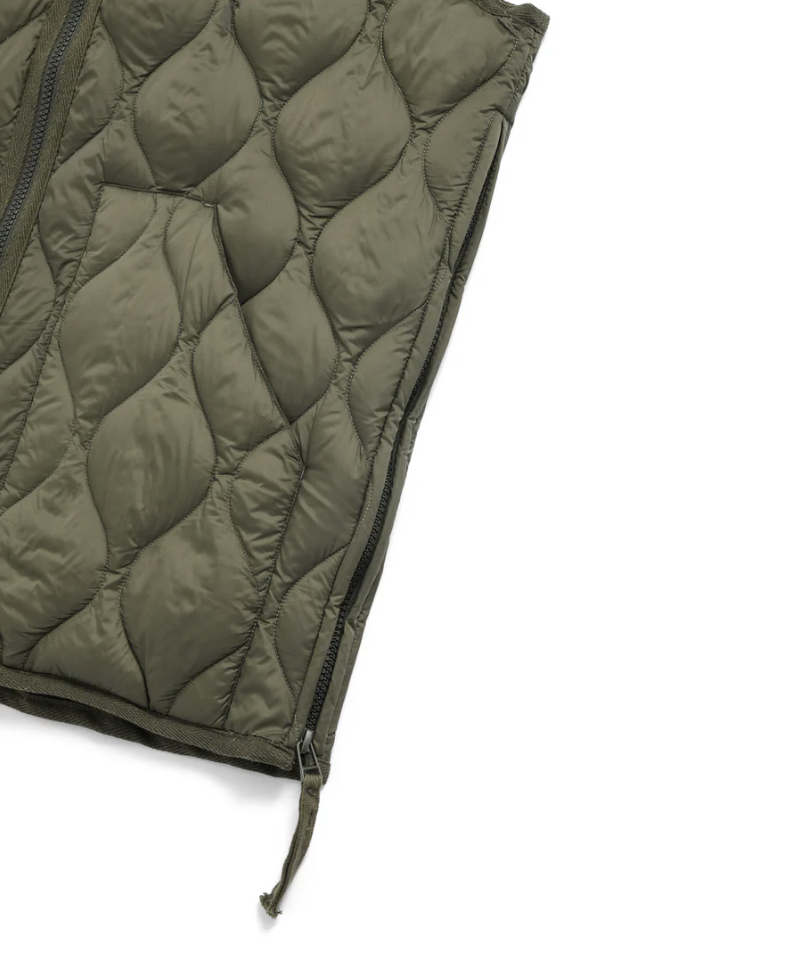 TAION - Unisex Military Hood W-Zip Down Jacket (Soft Shell) (Olive)