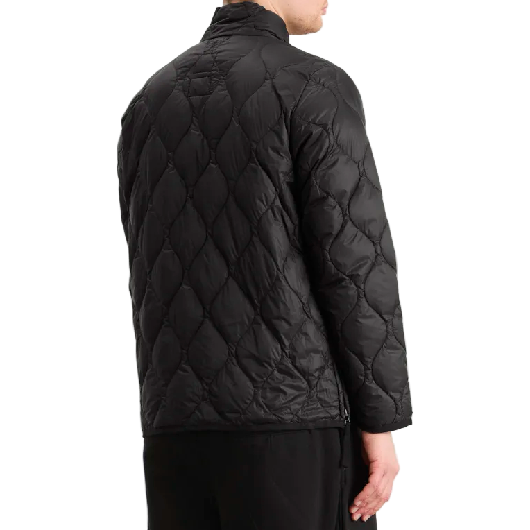 Taion - Unisex Military Hi-Neck Zip Softshell Down Jacket (Black)