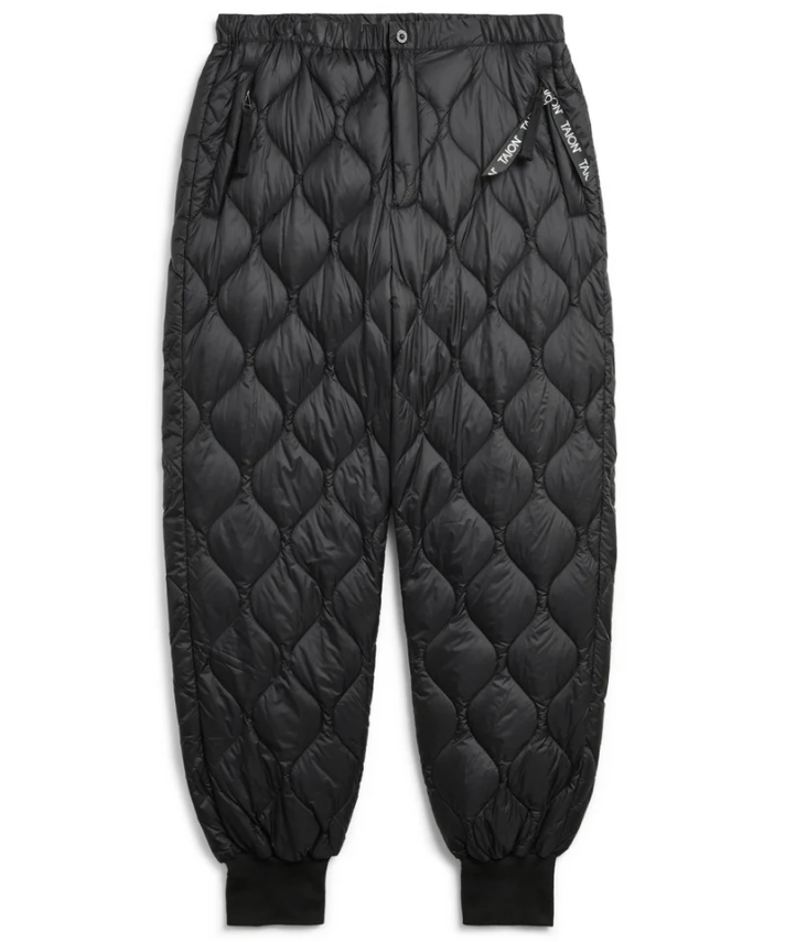 TAION - Unisex Military Down Pants (Soft Shell) (Black)
