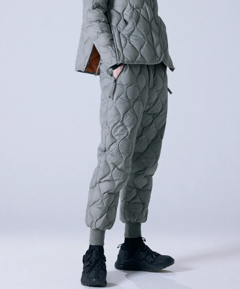 TAION - Unisex Military Down Pants (Soft Shell) (D. Sage Green)