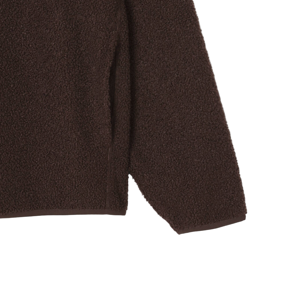 Lacoste - High Zipped Neck Polar Fleece Sweatshirt (Brown)